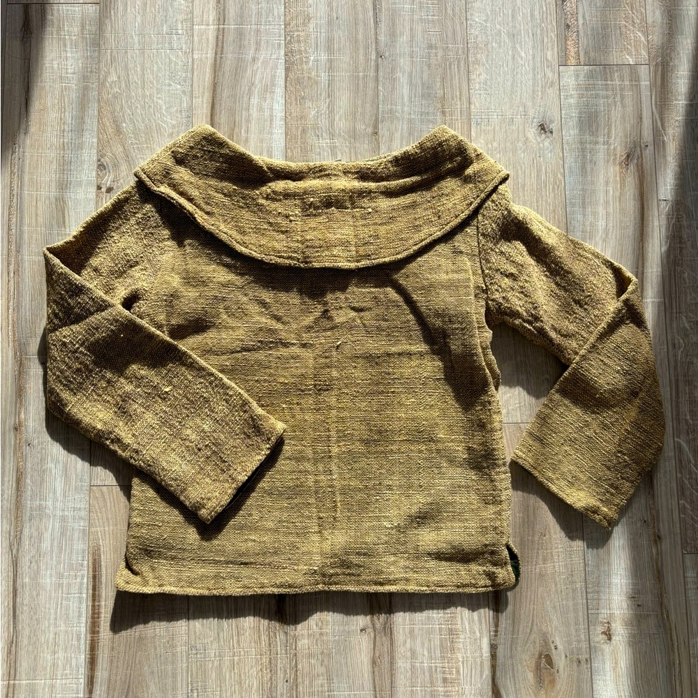 Vintage M ocher boho sweater
